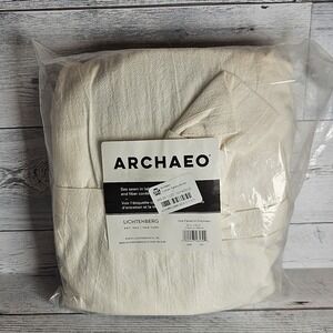 Archaeo Lichtenberg Cream Single Panel Curtain Sar Ivy 52" x 63" Twist Tab NEW